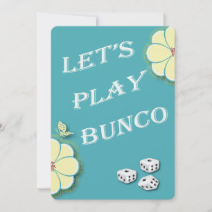 Låt oss Play Bunco Gult Vår blommor Inbjudningar