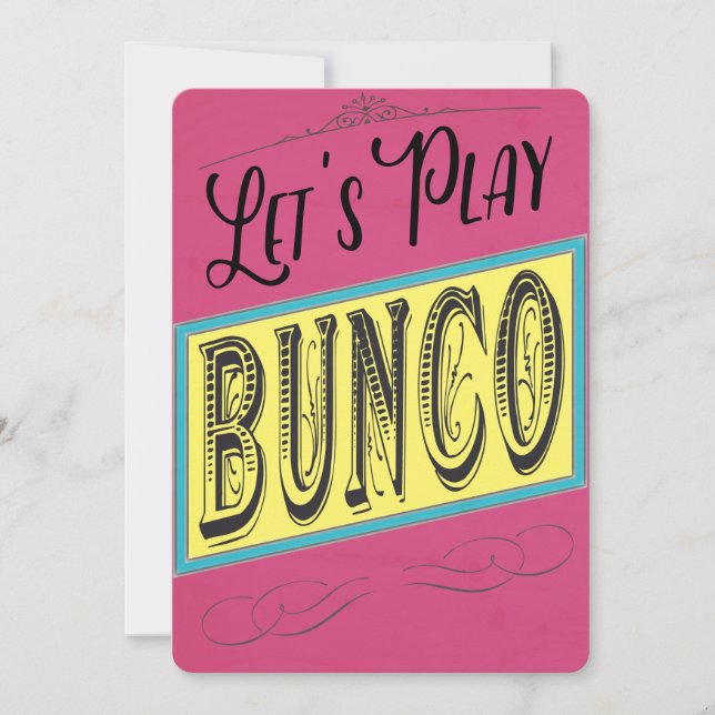 Låt oss Play Bunco Inbjudningar (Framsida)