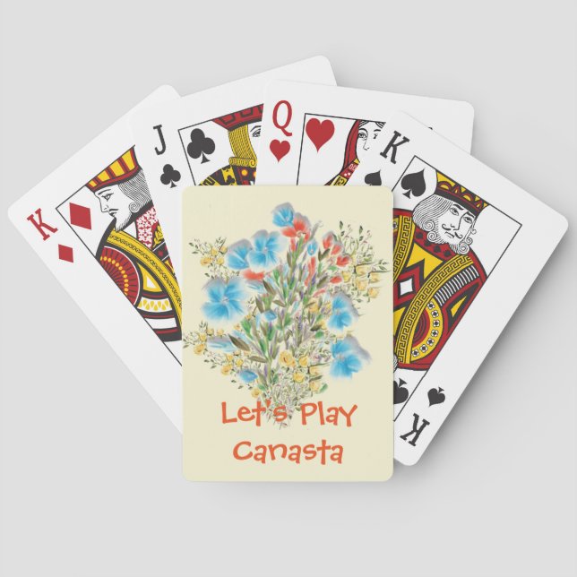 Låt oss Play Canasta-kort Casinokort (Baksidan)