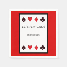 Låt oss Play Cards Party Cocktail Napkins Pappersservett