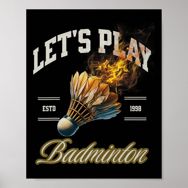 Låt oss Play Dminton Shuttle Poster (Framsidan)