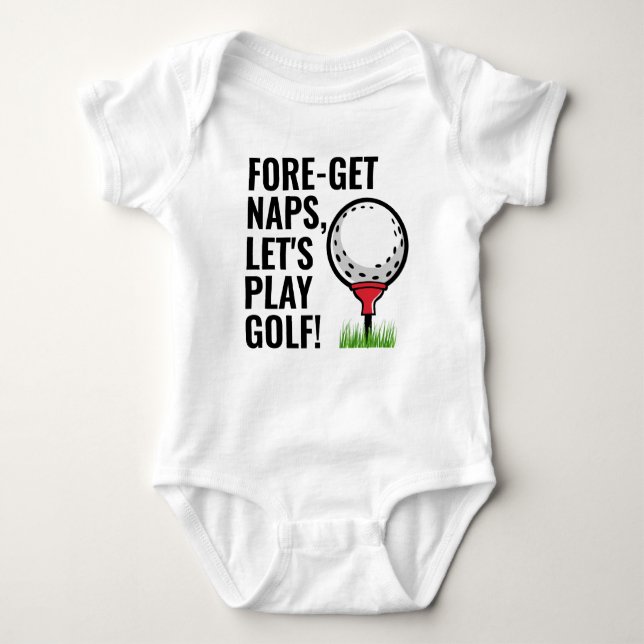 Låt oss Play Golf Funny T Shirt (Framsida)