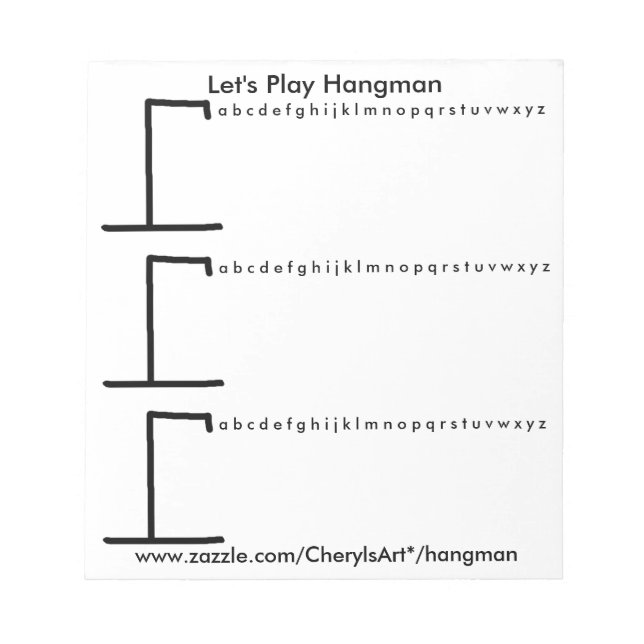 Låt oss Play Hangman 3-spel per Lakan-Anteckningsb Anteckningsblock (Framsida)
