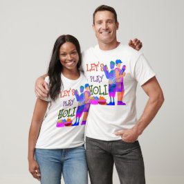 Låt oss Play Holi Cute Colorful Holi T Shirt