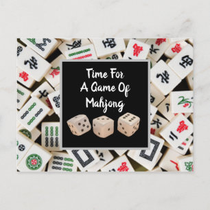 Låt oss Play Mahjong Vykort
