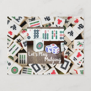Låt oss Play Mahjong Vykort