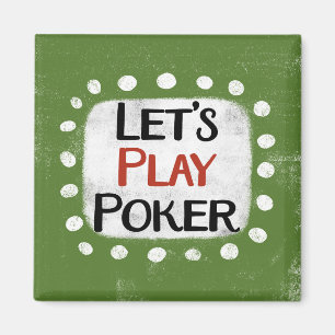 Låt oss Play Poker-kylskåp, magnet