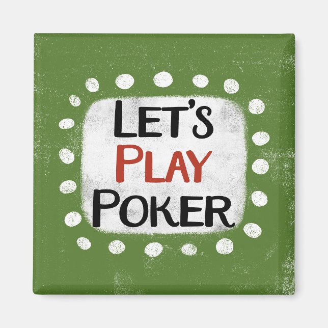 Låt oss Play Poker-kylskåp, magnet (Framsidan)