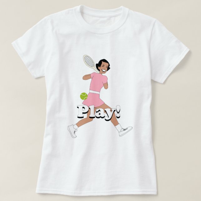Låt oss Play Tennis T-Shirt (Design framsida)