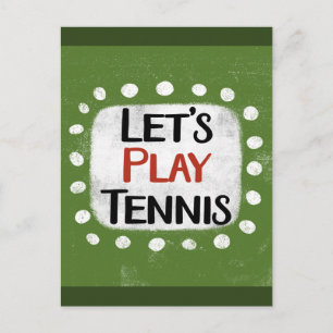 Låt oss Play Tennis vycard Vykort