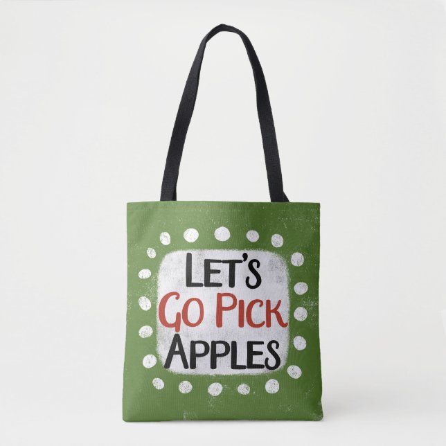 Låt oss Plockan Apple Tote Bag Tygkasse (Framsida)
