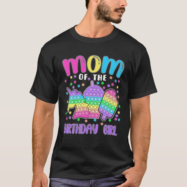 Låt oss "Pop-it" Mamma i födelsedagspressen T Shirt (Framsida)