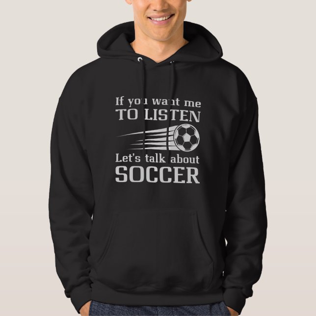 Låt oss prata om fotboll hoodie (Framsida)