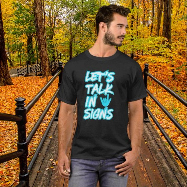 Låt oss prata på signaturer - Dövets medvetenhet T Shirt (Skapare uppladdad)