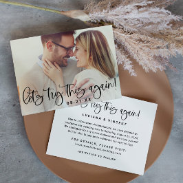 Låt oss Prova det här moderna Bröllop-fotot igen Spara Datumet