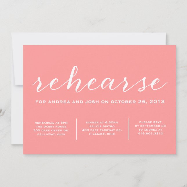 Låt oss repetitionskallelse av kalligrafi inbjudningar (Framsida)