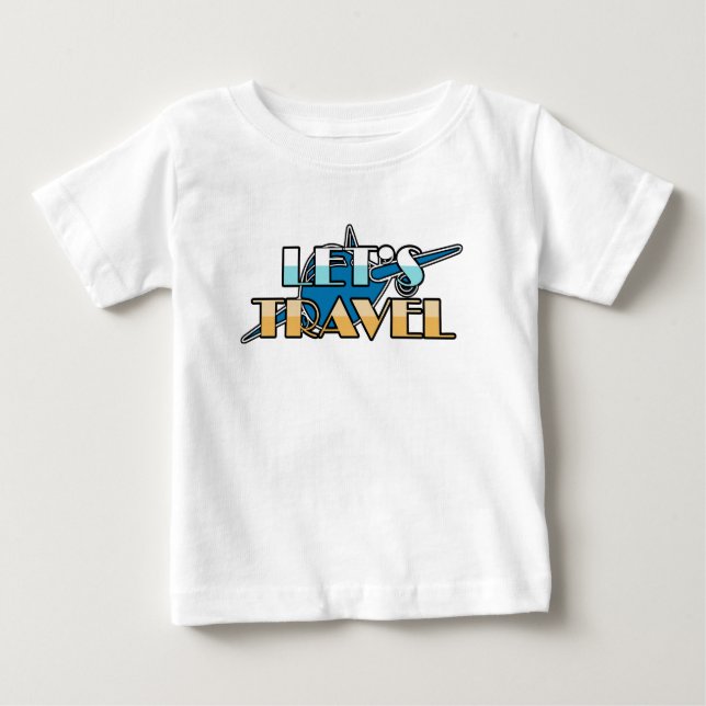 Låt oss resa Flygplansdesign T Shirt (Framsida)