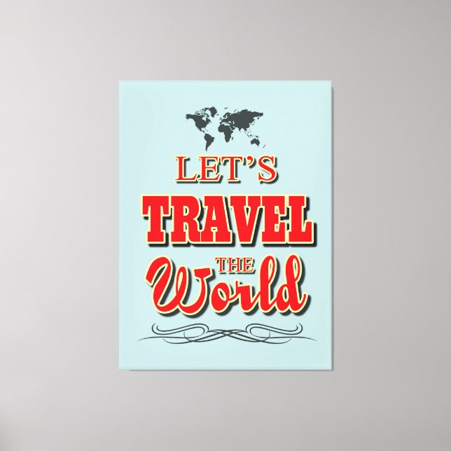 Låt oss resa i världen canvastryck (Framsida)