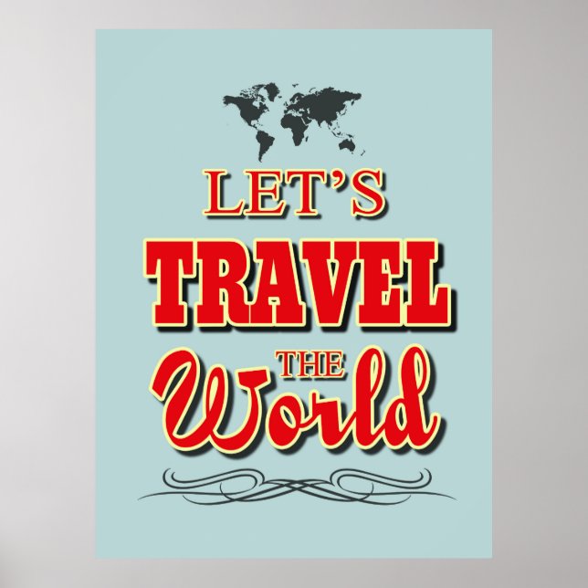 Låt oss resa i världen poster (Framsidan)