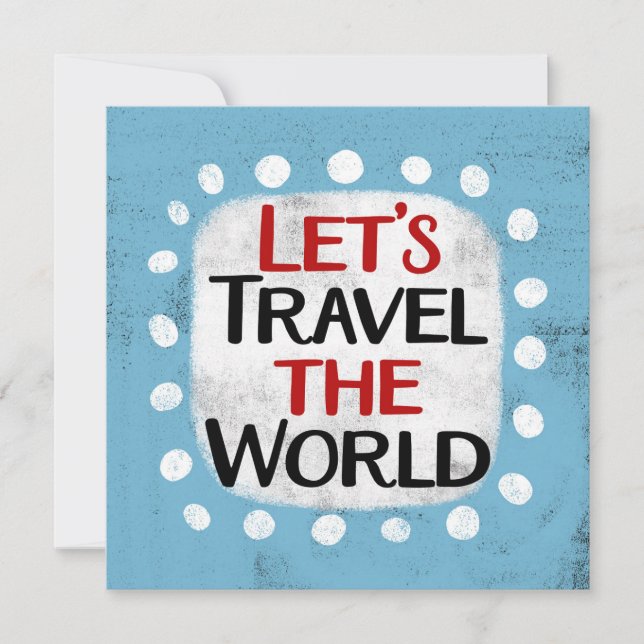 Låt oss resa med World Greeting Card Kort (Framsida)