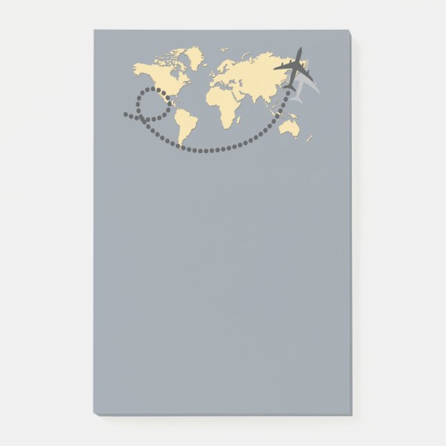 Låt oss resa på världsbilden post-it block (Framsida)