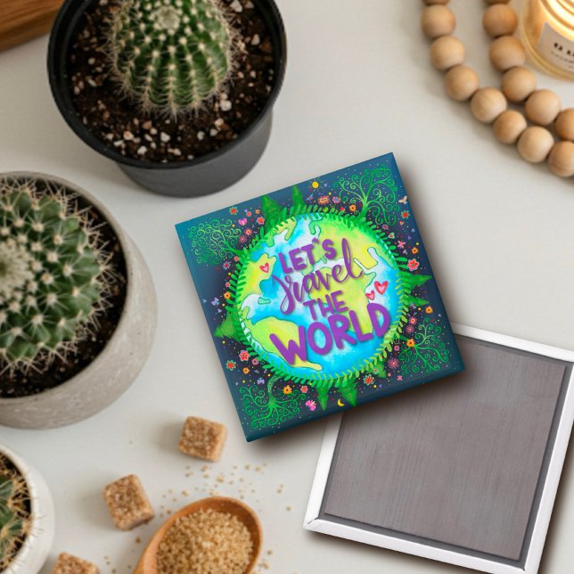 Låt oss resa till Trendiget för global Roligt Magnet (Skapare uppladdad)