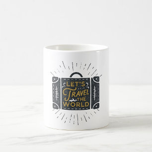 Låt oss resa världen över kaffemugg