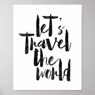 Låt oss resa världen över poster