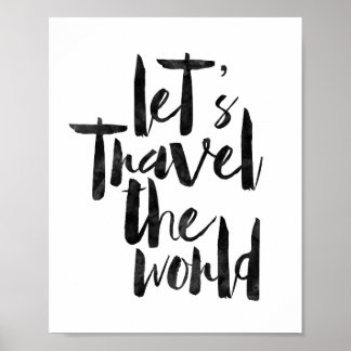 Låt oss resa världen över poster