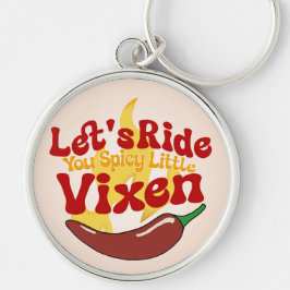 Låt oss ride Motivational Affirmation Keychain Rund Silverfärgad Nyckelring