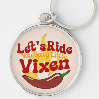 Låt oss ride Motivational Affirmation Keychain Rund Silverfärgad Nyckelring