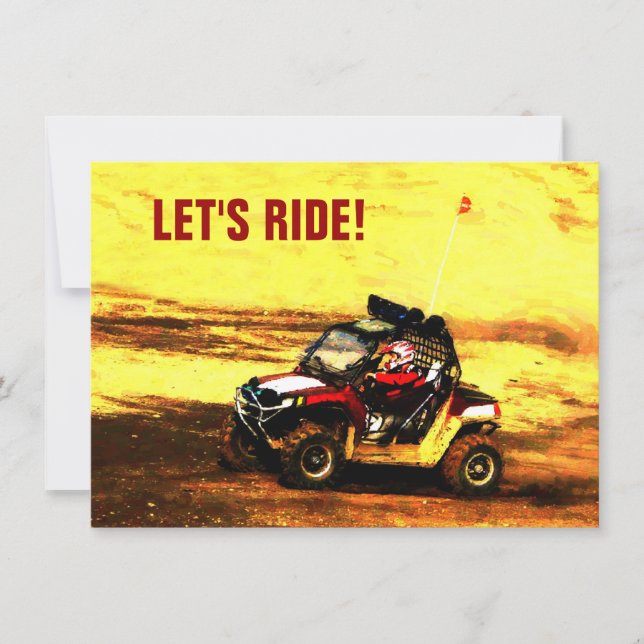 Låt oss Ride! Mudda ATV-händelse Inbjudningar (Framsida)
