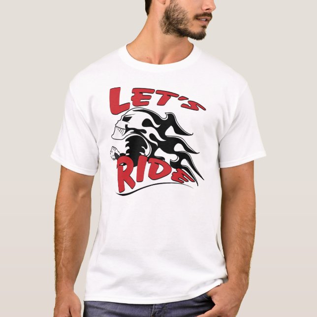 Låt oss Ride Skull Tee (Framsida)