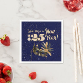 Låt oss ring det nya året party Glamous Blue Pappersservett