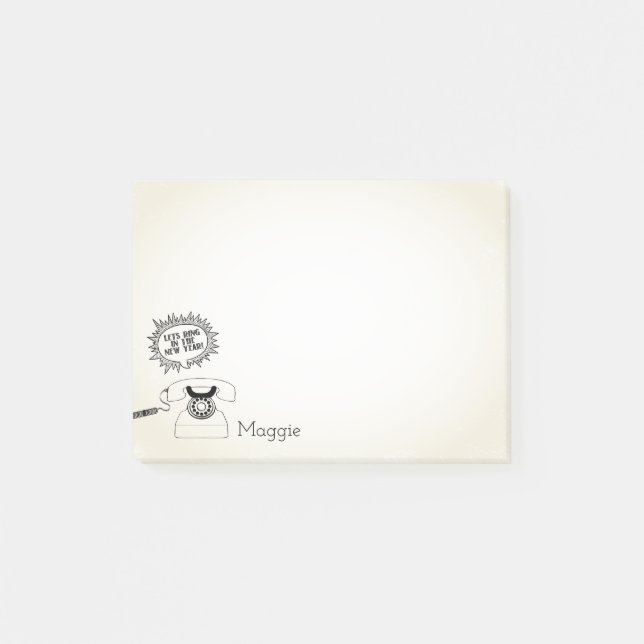 Låt oss ringa i det nya året post-it block (Framsida)