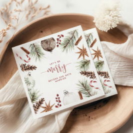 Låt oss roa oss - Bröllopsdusch med lantlig julstä Pappersservett
