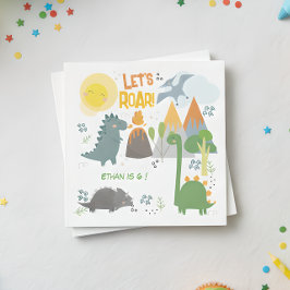 Låt oss roar Dino party barns födelsedag Pappersservett