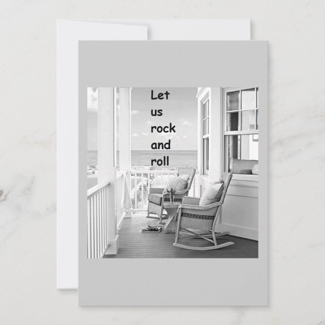 "LÅT OSS ROCK AND ROLL-INBJUDAN" INBJUDNINGAR (Framsida)