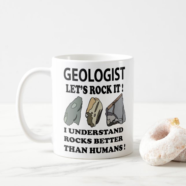 Låt oss rocka IT Geolog  Kaffemugg (Med munk)