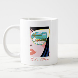 Låt oss Roligt - Vita Lotus Jumbo Mugg
