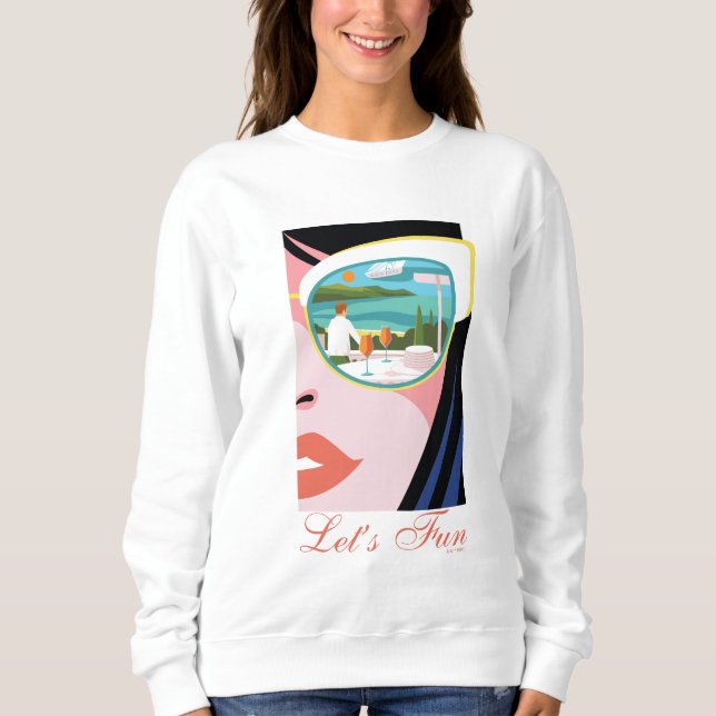 Låt oss Roligt - Vita Lotus T Shirt (Framsida)
