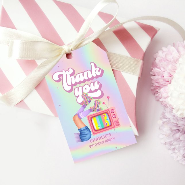 Låt oss Roligten Rullande roller Skating Girls Bir Presentetikett (Skapare uppladdad)