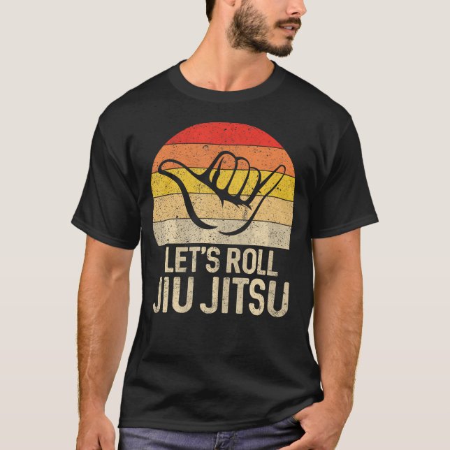 Låt oss Roll Jiu Jitsu Hand Brazilian Bjj Funny Ma T Shirt (Framsida)
