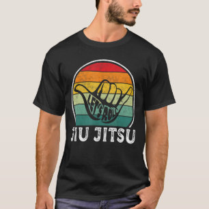 Låt oss Roll Jiu Jitsu Hand Vintage Sunset Funny M T Shirt