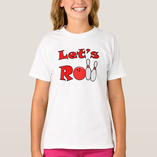 Låt oss roll - Kids Bowling Shirons T-shirt (Framsida)