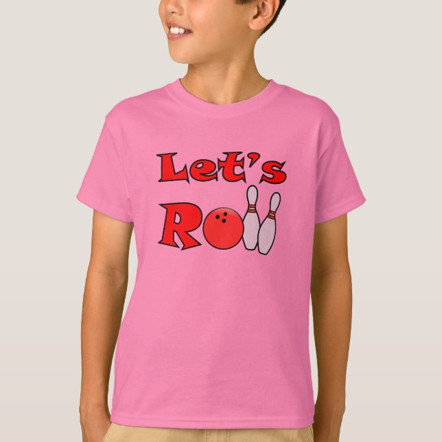 Låt oss Roll - Kids Bowling Shirt Tee (Framsida)