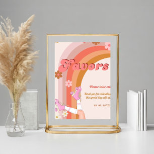 Låt oss Roll Retro Groovy Roller Skate-favoritskyl Poster