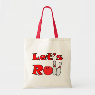 Låt oss Roll Tote Bag - Bowling Party favors Tygkasse