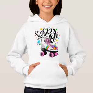 Låt oss Roll Unicorn Roller skate för flickor T Shirt