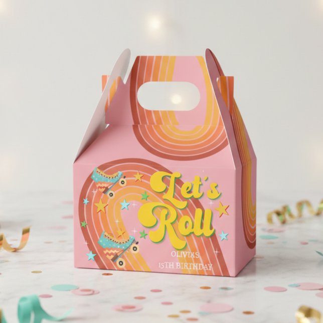 Låt oss rollretro-rullens barnfödelsedag presentaskar (Skapare uppladdad)